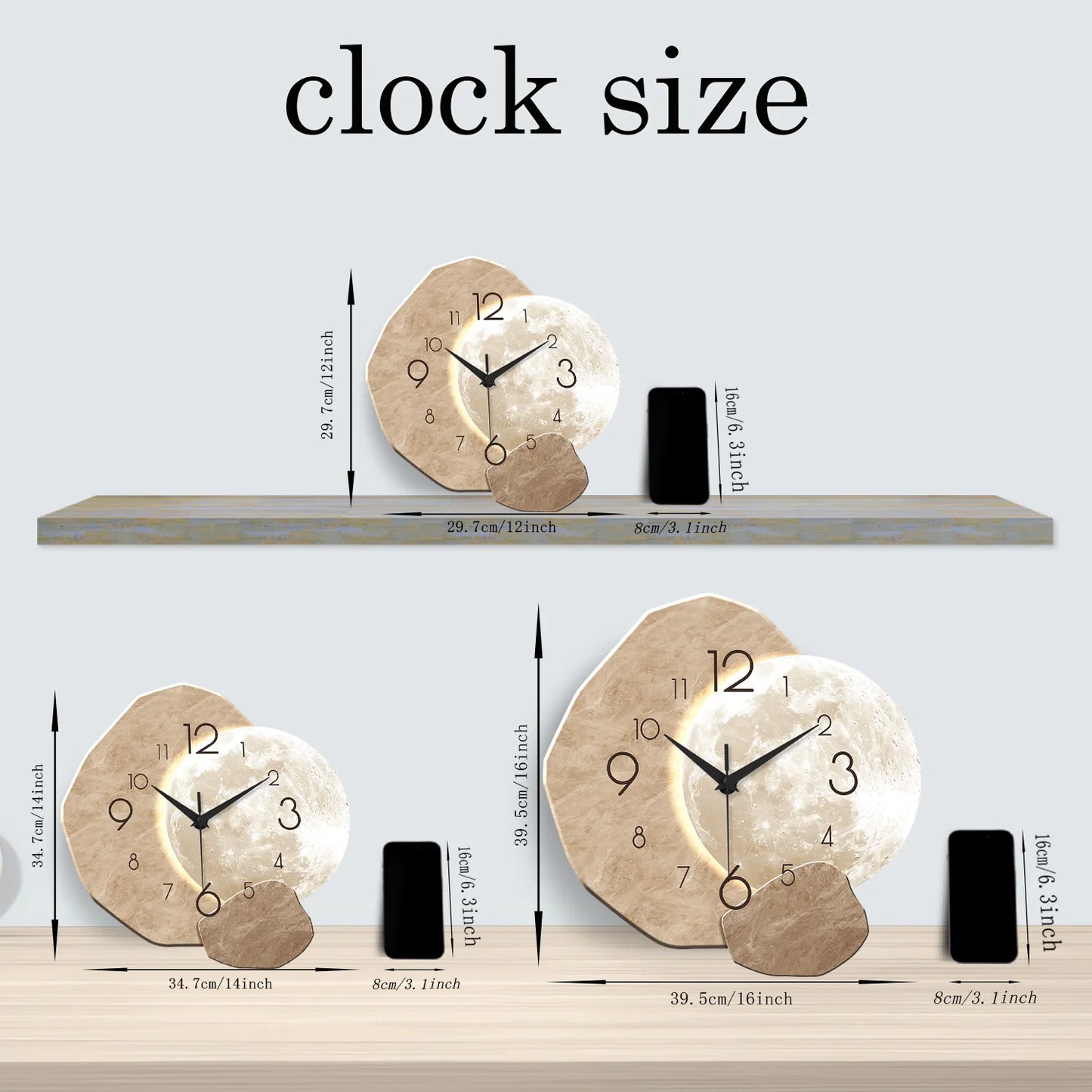Quartz Movement, Wooden Material, for Bedroom, Living Room