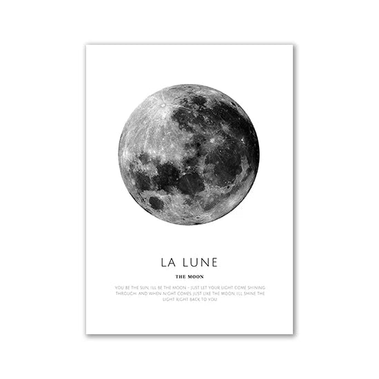 Nordic Minimalist Black and White Abstract Wall Art Canvas Painting