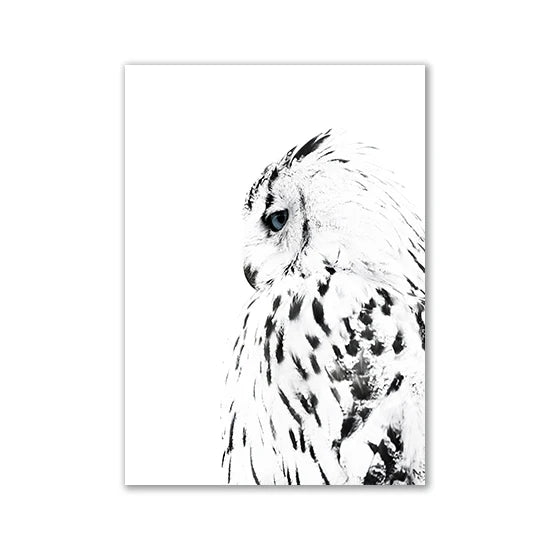 Nordic Minimalist Black and White Abstract Wall Art Canvas Painting