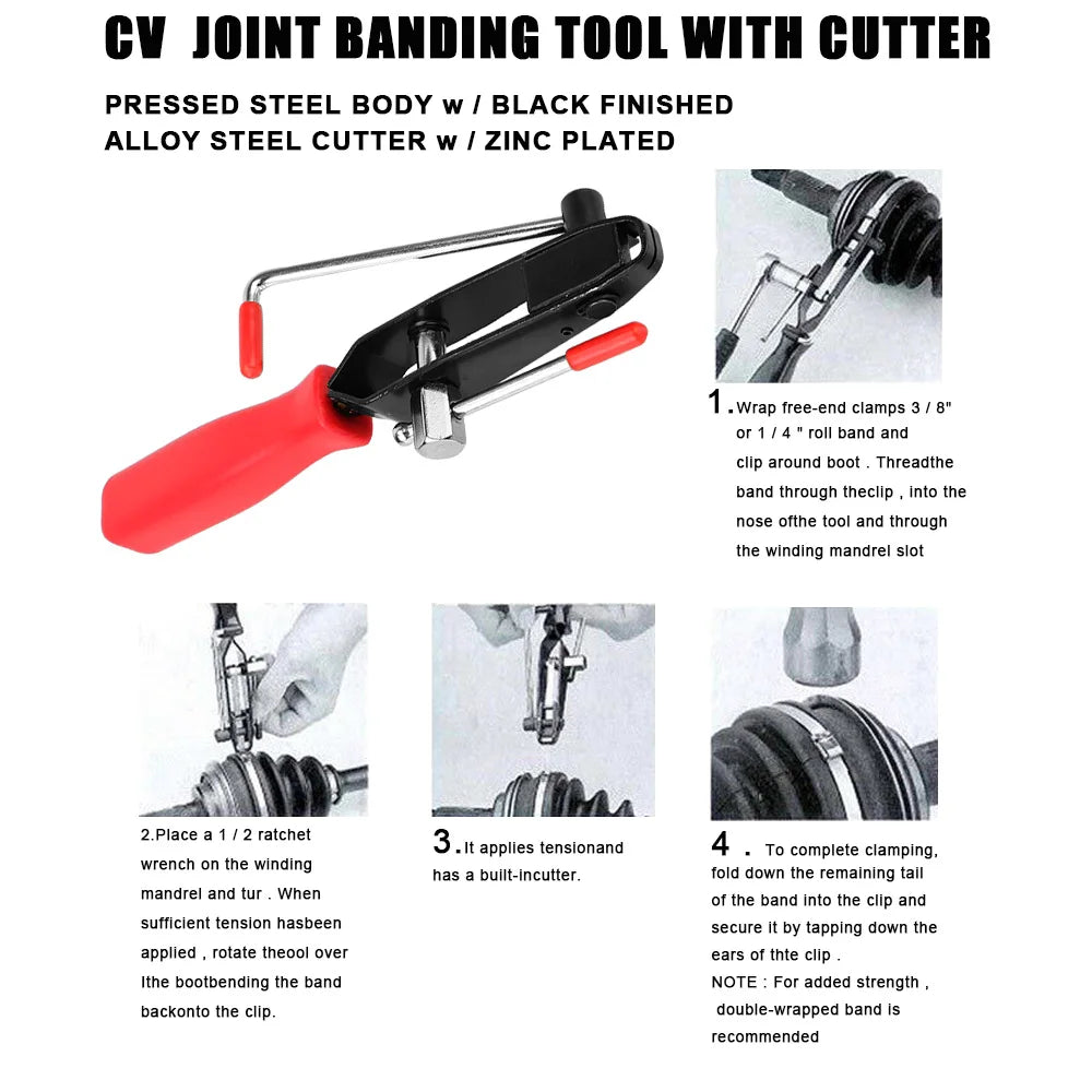 Durable CV Joint Boot Clamp Pliers Car Banding Hand Tool