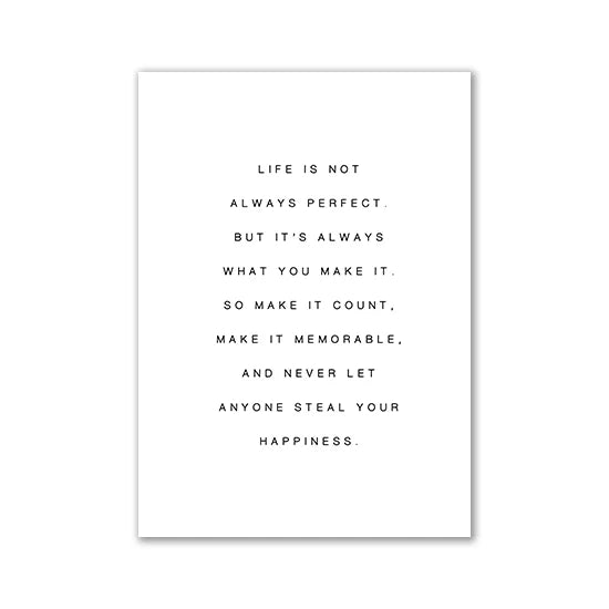 Nordic Minimalist Black and White Abstract Wall Art Canvas Painting