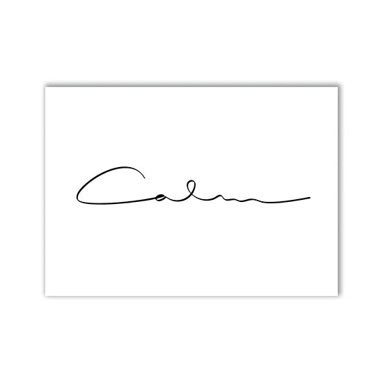 Nordic Minimalist Black and White Abstract Wall Art Canvas Painting