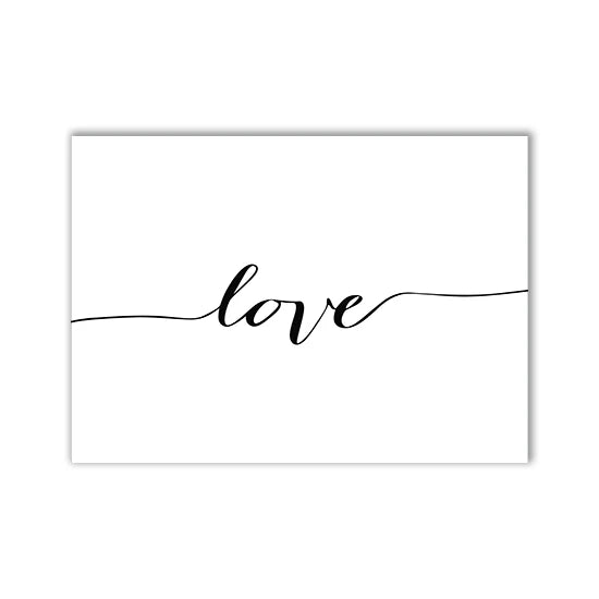 Nordic Minimalist Black and White Abstract Wall Art Canvas Painting