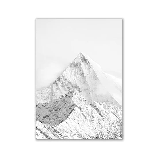 Nordic Minimalist Black and White Abstract Wall Art Canvas Painting