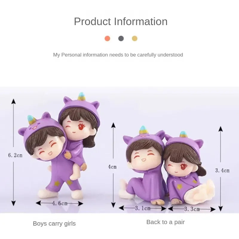 Cute Car Decoration Ornaments Creative Cartoon Purple