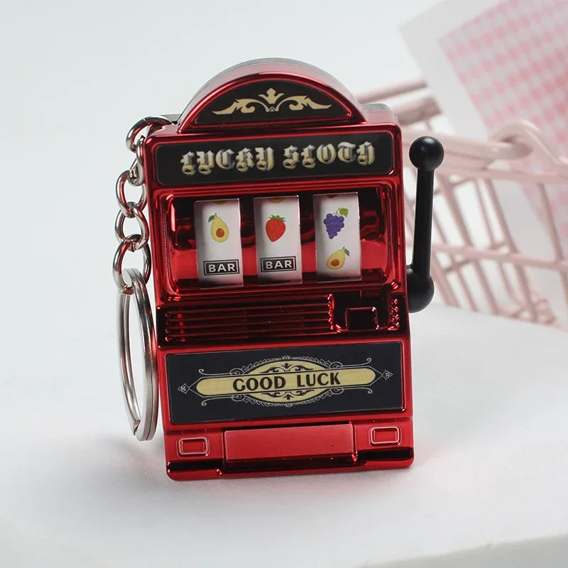 Fruit Slot Machine Keychain Dollhouse Lucky Charm Jackpot