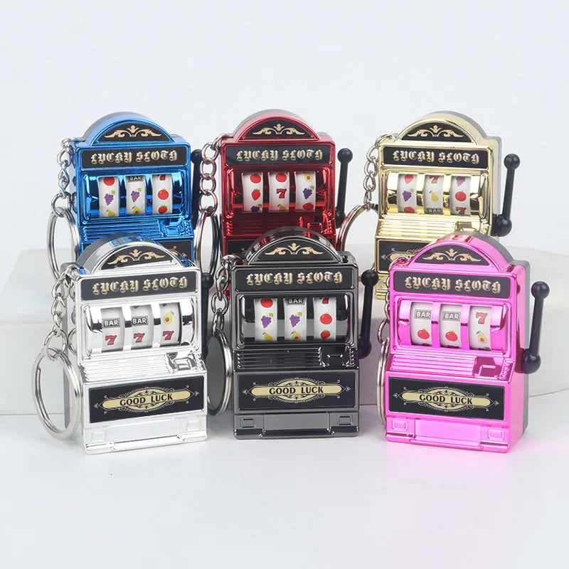 Fruit Slot Machine Keychain Dollhouse Lucky Charm Jackpot