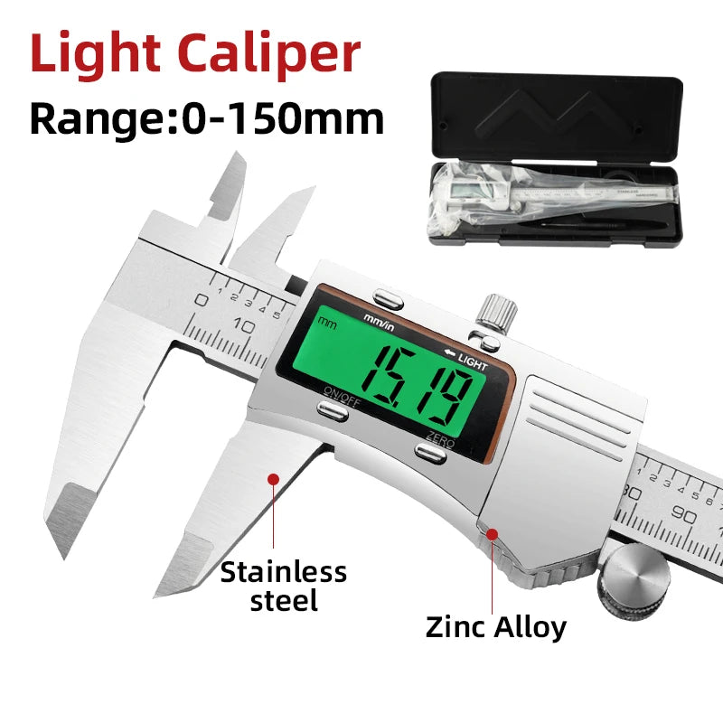 Digital Pachometer Metal Caliper Professional Vernier Caliber Measuring Tools
