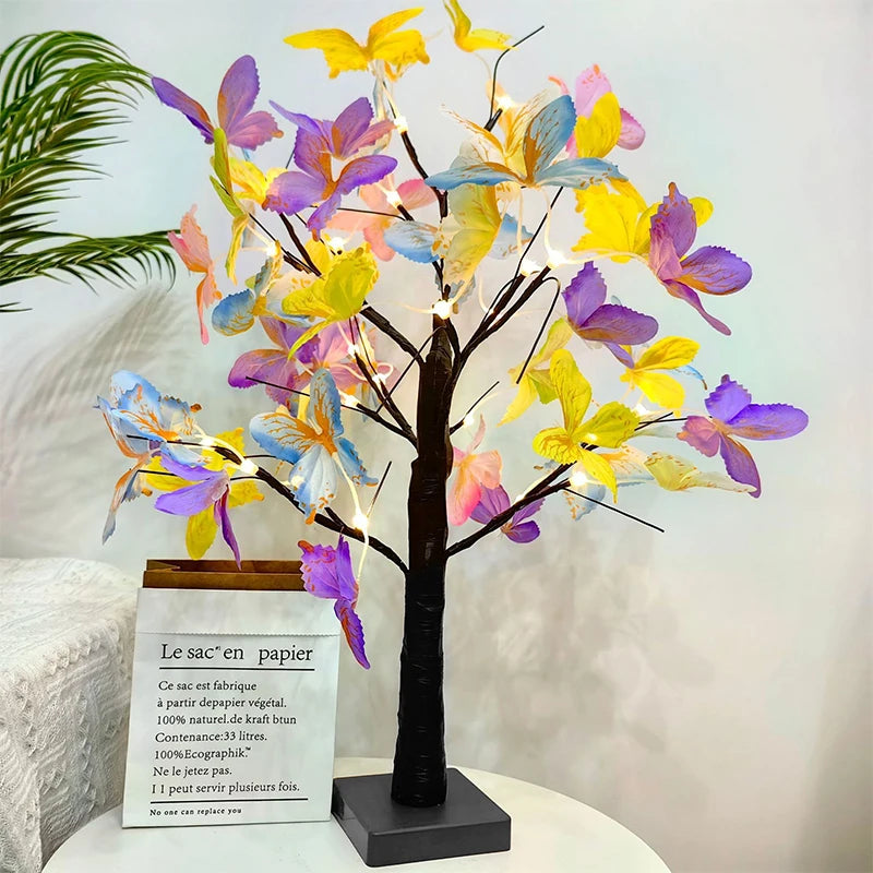 Tabletop Bonsai Tree Lights, Butterfly Tree Lamp, DIY Decorative LED Night Light