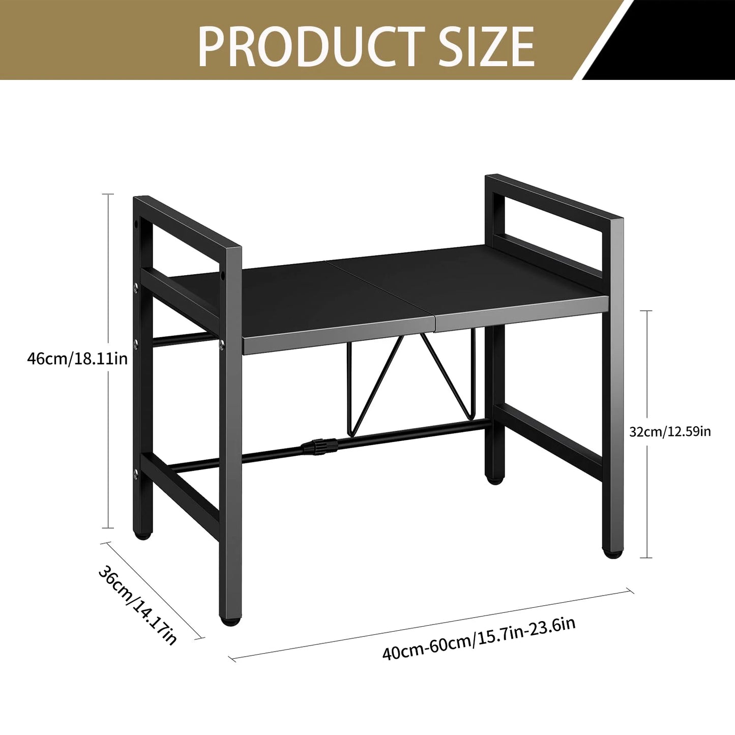 Moisture And Rust Proof Microwave Countertop Organizer
