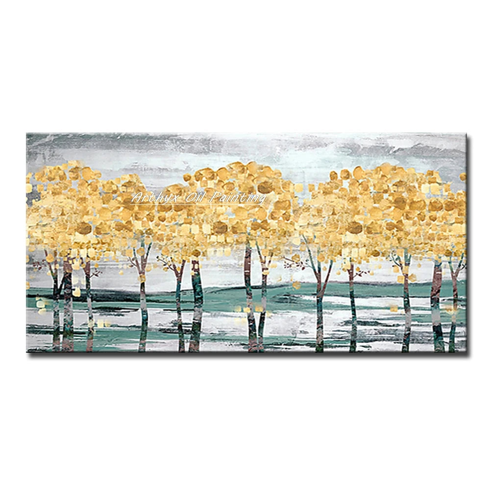 Large Hand painted Palette Knife Tree Oil Painting on Canvas