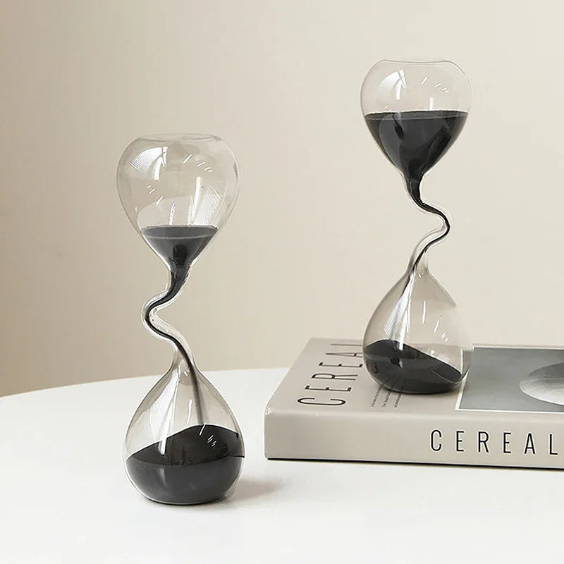 Curve Design Black Hourglass Modern Style Home Decor Accessories