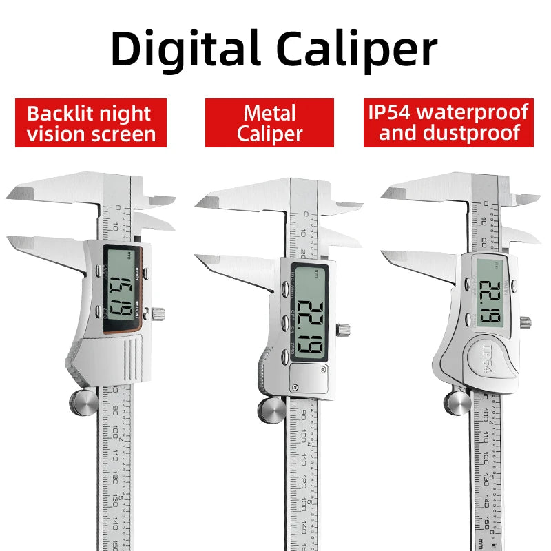 Digital Pachometer Metal Caliper Professional Vernier Caliber Measuring Tools
