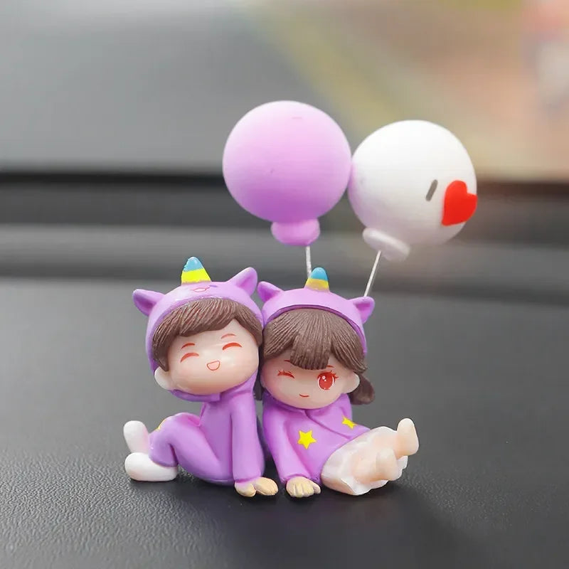 Cute Car Decoration Ornaments Creative Cartoon Purple