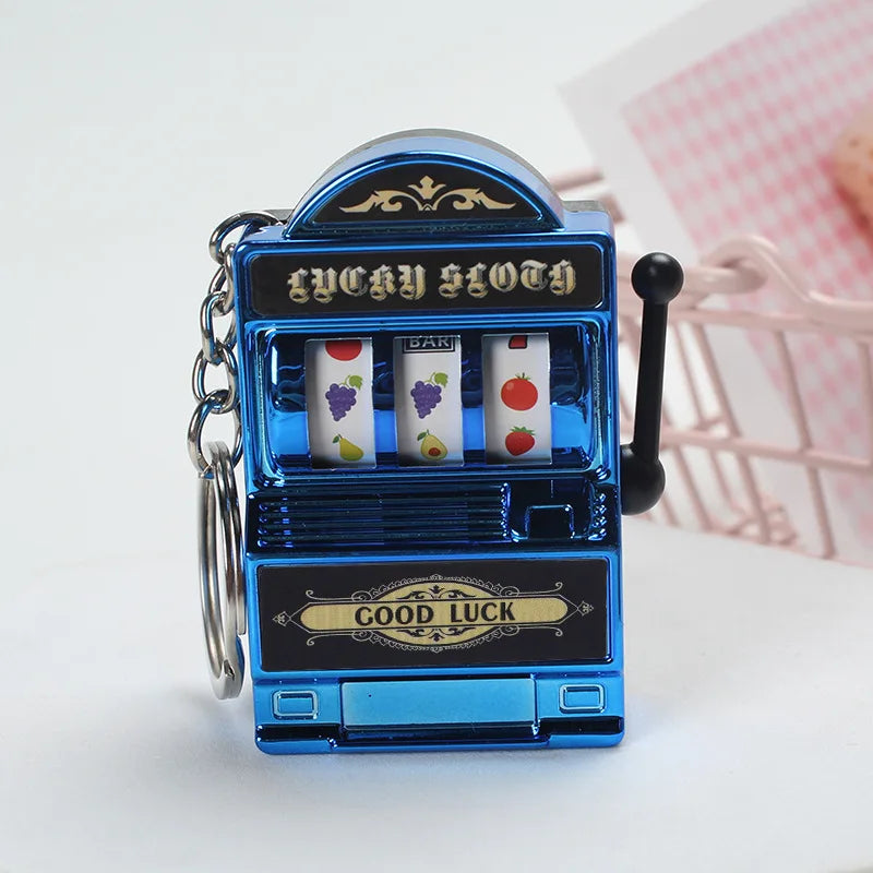 Fruit Slot Machine Keychain Dollhouse Lucky Charm Jackpot