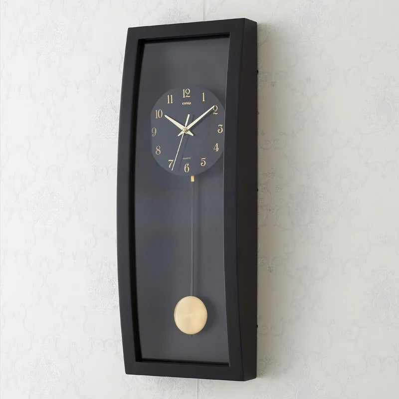 Large Black Wall Clock Vintage Pendulum Clock Wall Living Room