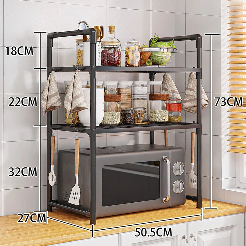 Multi-Layer Simple Countertop Tidying Shelves Kitchen Accessories