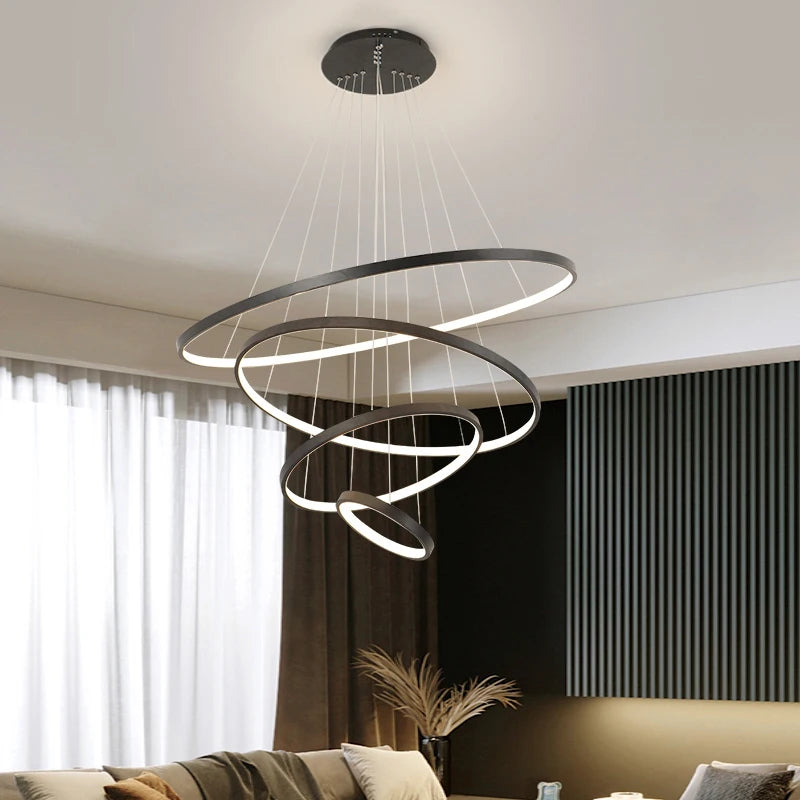 Modern led dining room chandeliers simple ring chandelier living  bedroom