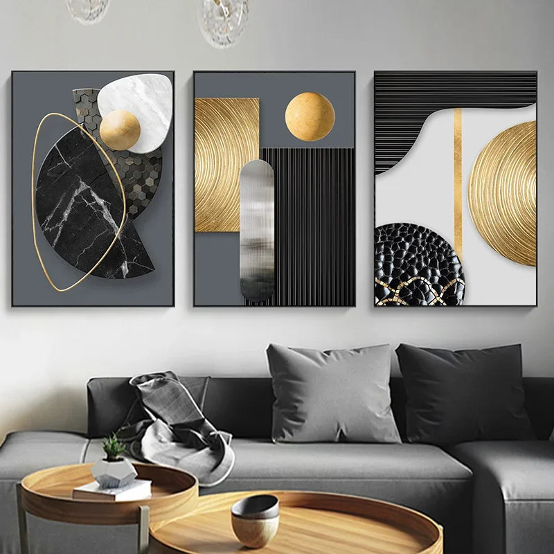 Modern Abstract Geometric Canvas Painting Printing Poster Wall Decoration
