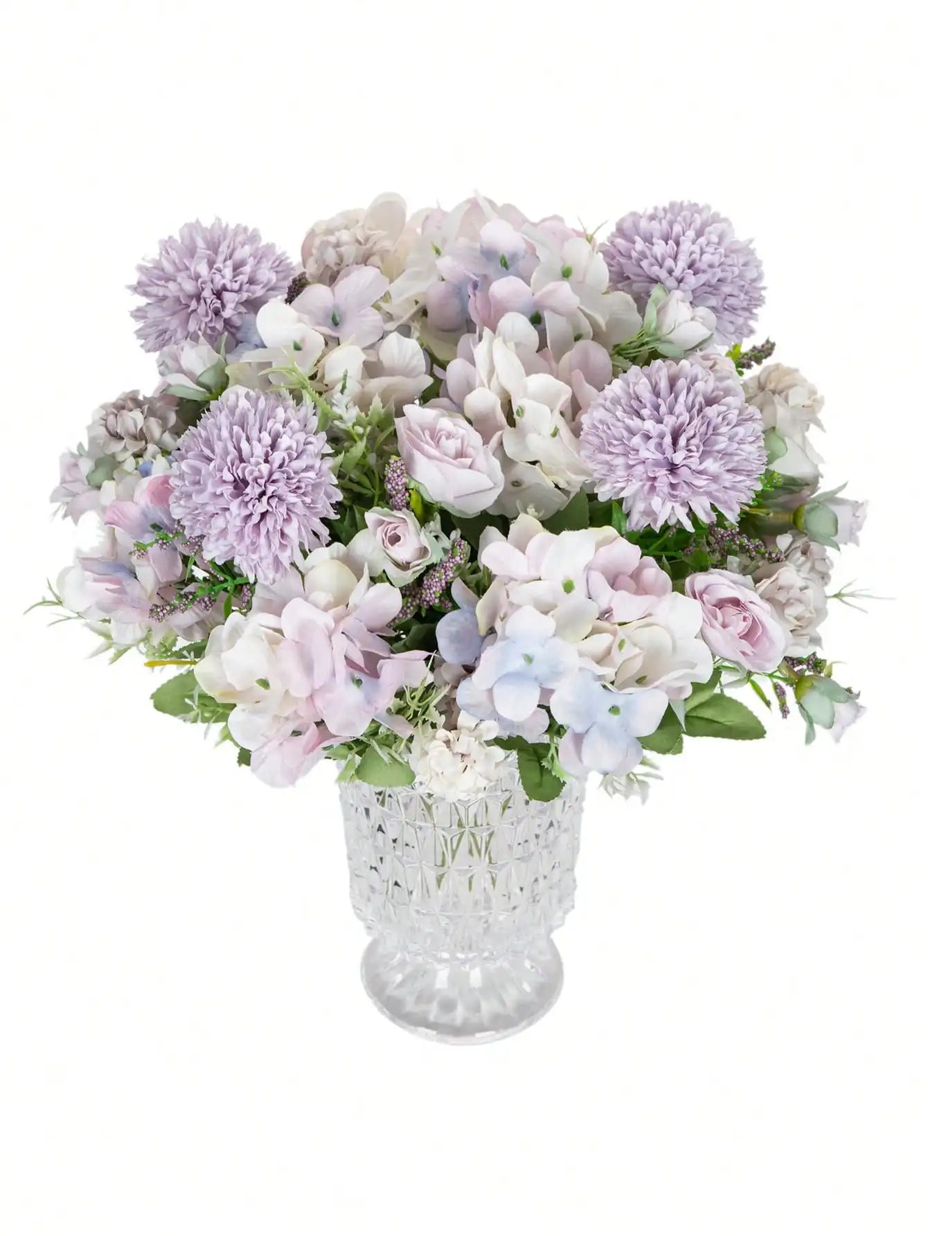 Bouquet Artificial Roses w/ Silk Balls: Wedding Home Decor