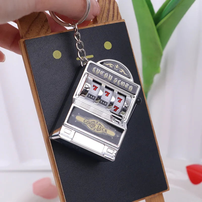 Fruit Slot Machine Keychain Dollhouse Lucky Charm Jackpot