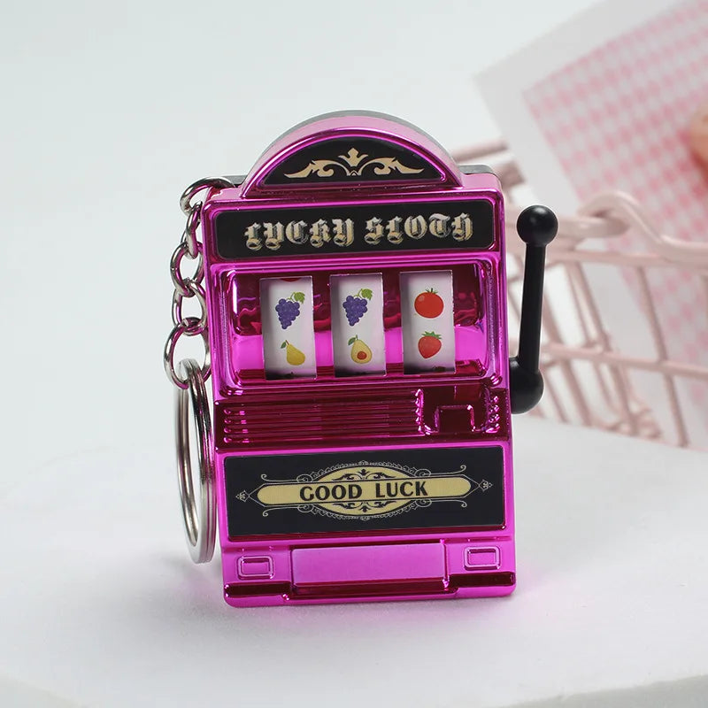 Fruit Slot Machine Keychain Dollhouse Lucky Charm Jackpot