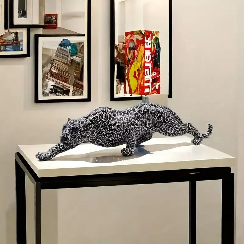Resin Cheetah Fiugrine Modern Creative Leopard Decorative