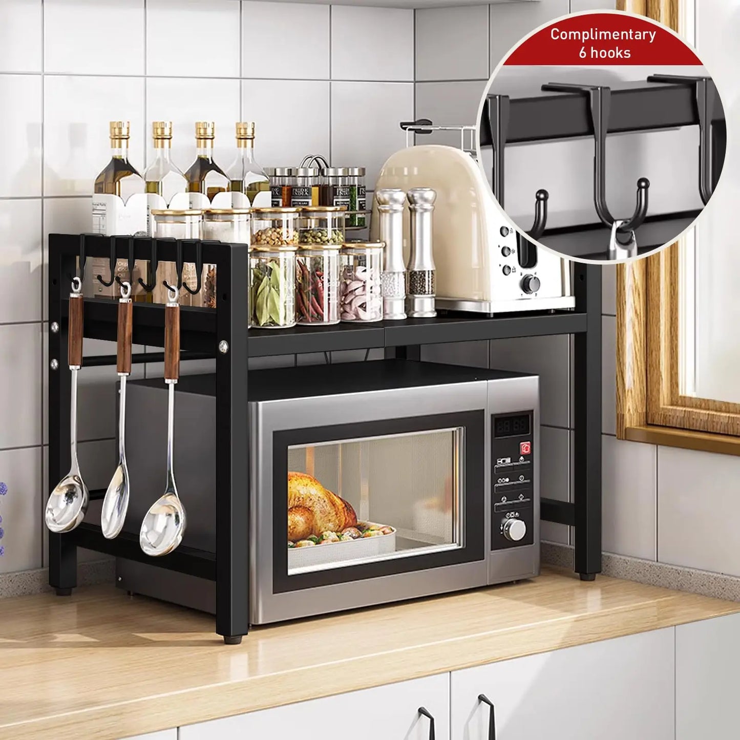Moisture And Rust Proof Microwave Countertop Organizer
