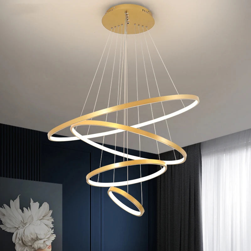 Modern led dining room chandeliers simple ring chandelier living  bedroom