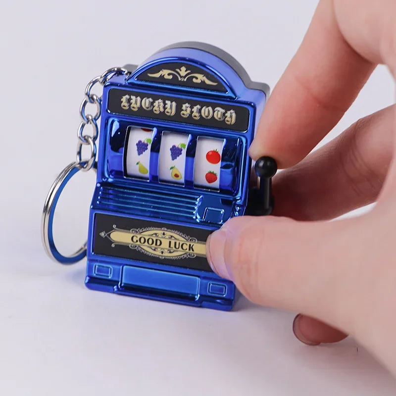 Fruit Slot Machine Keychain Dollhouse Lucky Charm Jackpot