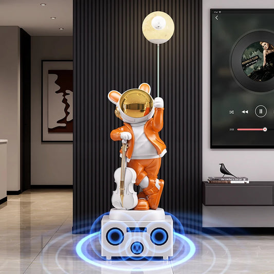 Astronaut Statue Floor Decor Living Room  Large Luminous Animal Sculpture
