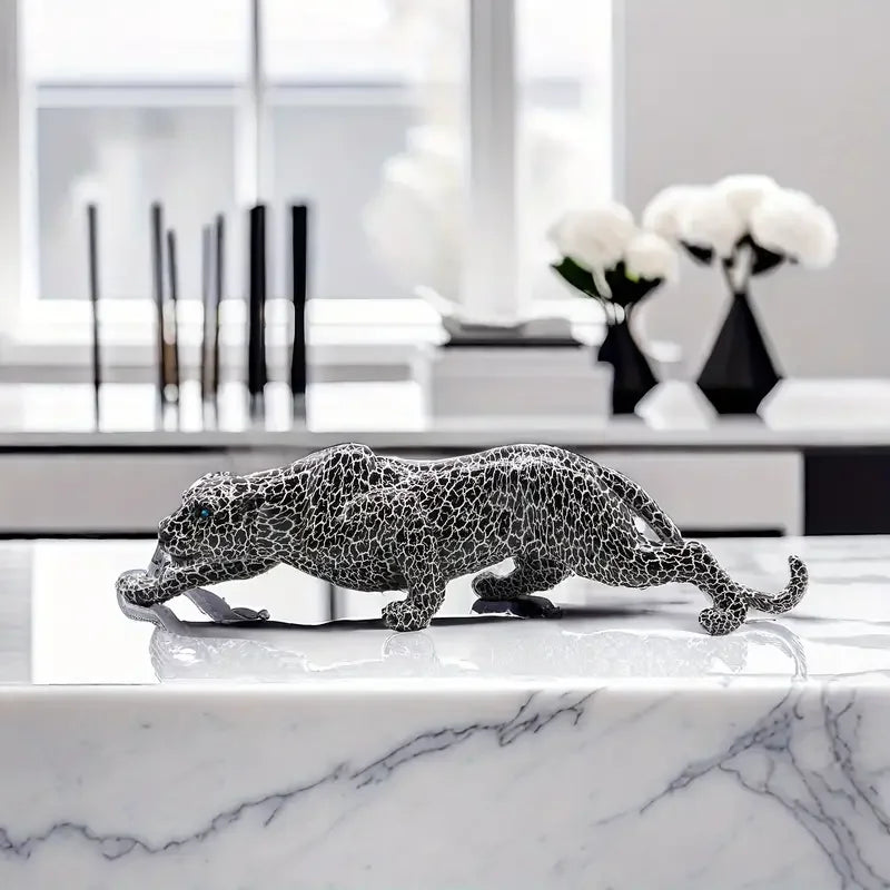 Resin Cheetah Fiugrine Modern Creative Leopard Decorative