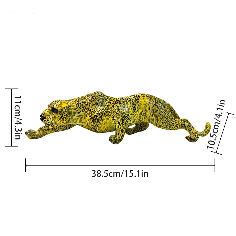 Resin Cheetah Fiugrine Modern Creative Leopard Decorative
