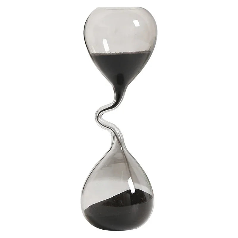 Curve Design Black Hourglass Modern Style Home Decor Accessories