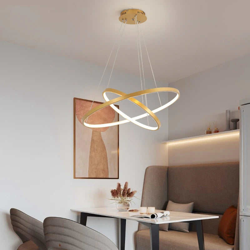 Modern led dining room chandeliers simple ring chandelier living  bedroom