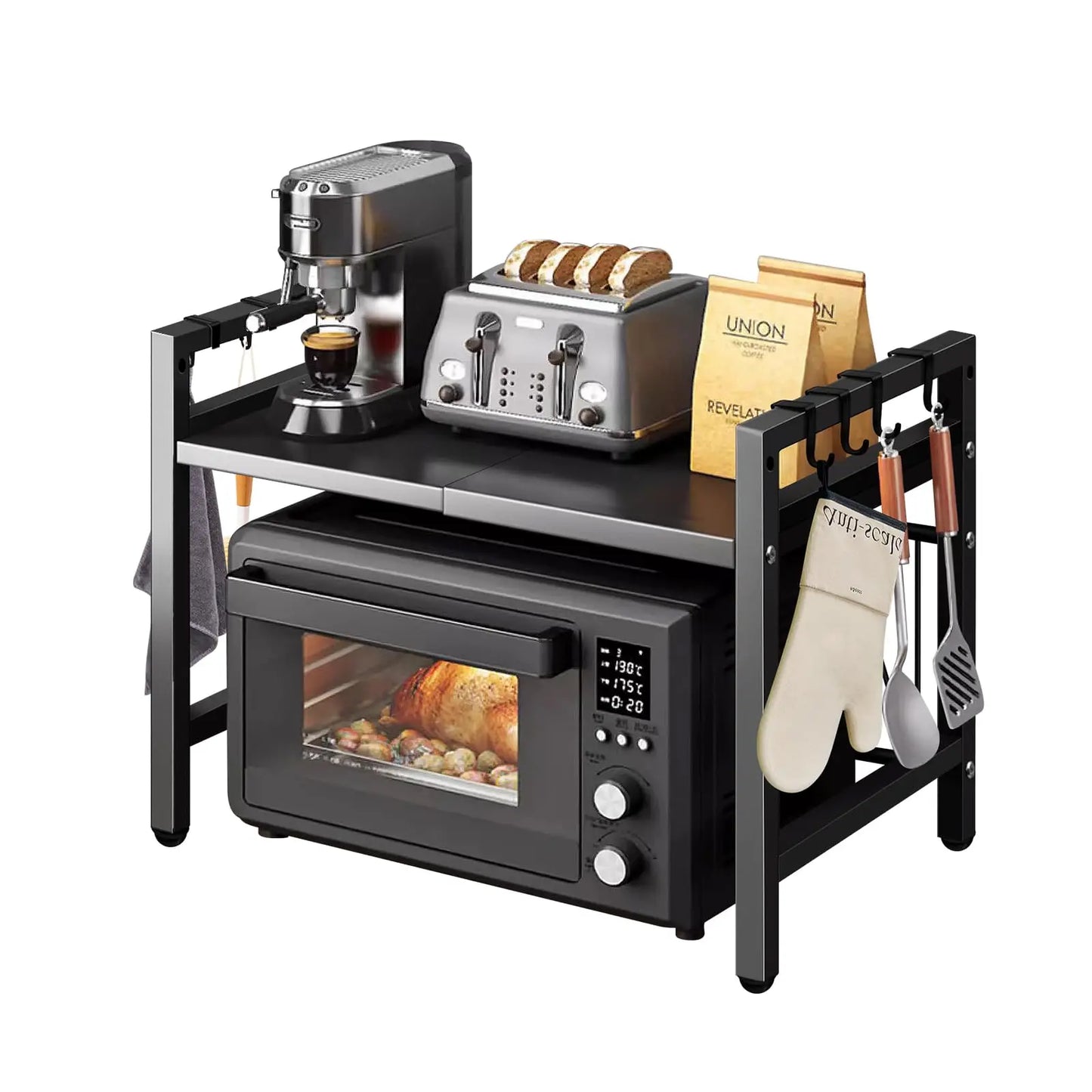Moisture And Rust Proof Microwave Countertop Organizer