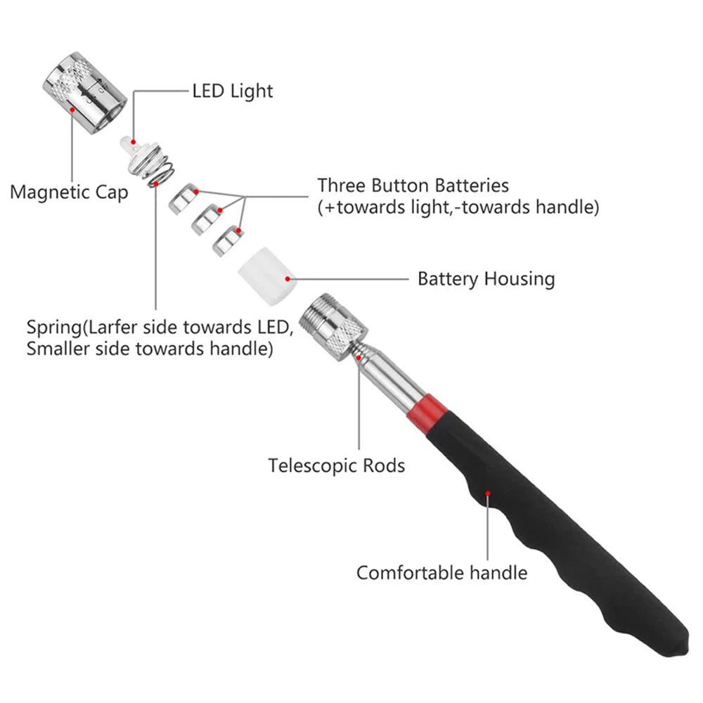 Magnetic Picker Mini Portable Telescopic Magnetic Magnet Pen For Picking Up Screws Nut Bolt