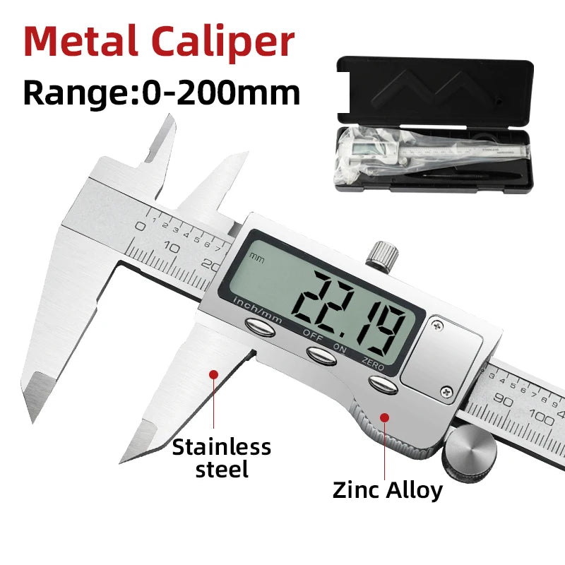 Digital Pachometer Metal Caliper Professional Vernier Caliber Measuring Tools