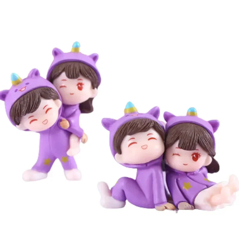 Cute Car Decoration Ornaments Creative Cartoon Purple