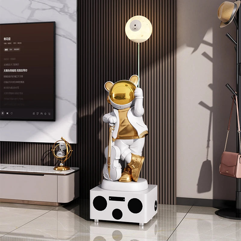 Astronaut Statue Floor Decor Living Room  Large Luminous Animal Sculpture