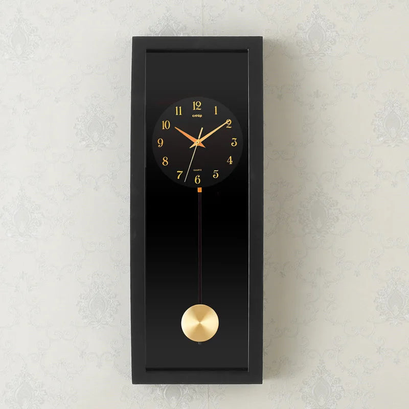 Large Black Wall Clock Vintage Pendulum Clock Wall Living Room