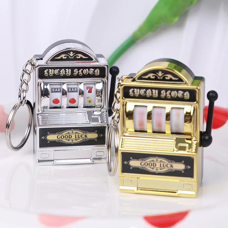 Fruit Slot Machine Keychain Dollhouse Lucky Charm Jackpot