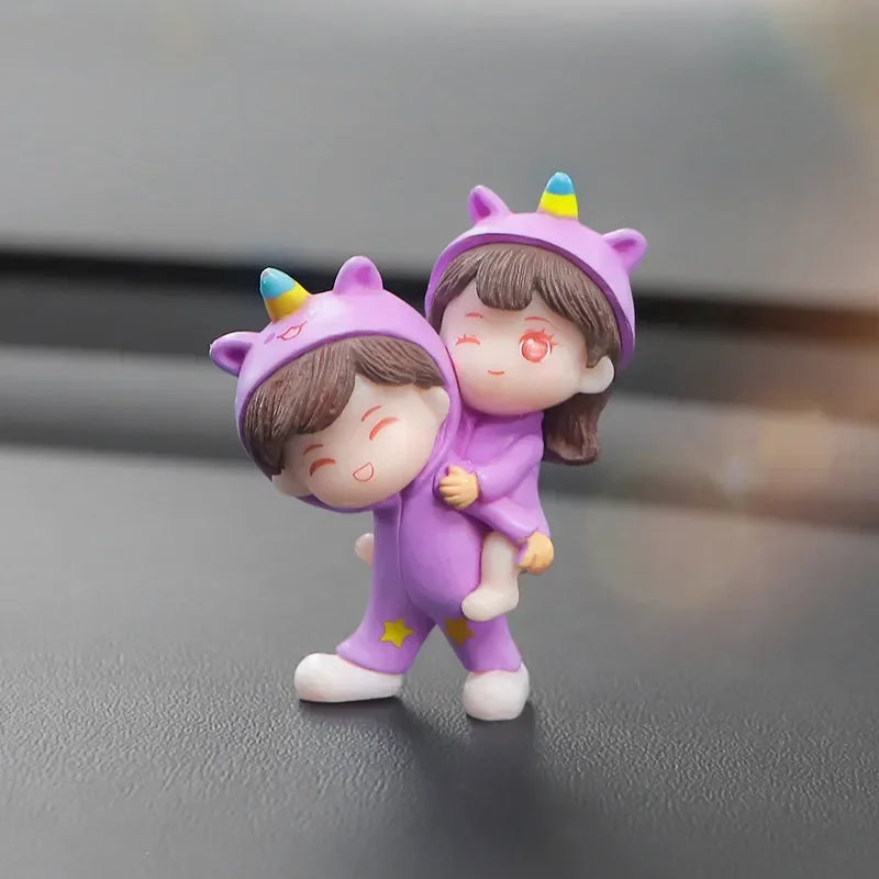 Cute Car Decoration Ornaments Creative Cartoon Purple