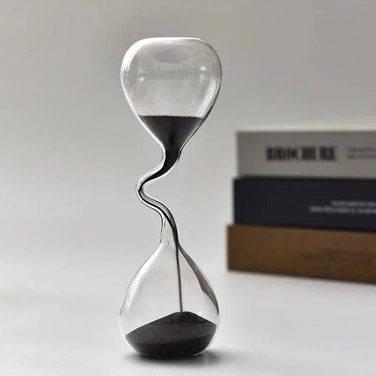 Curve Design Black Hourglass Modern Style Home Decor Accessories