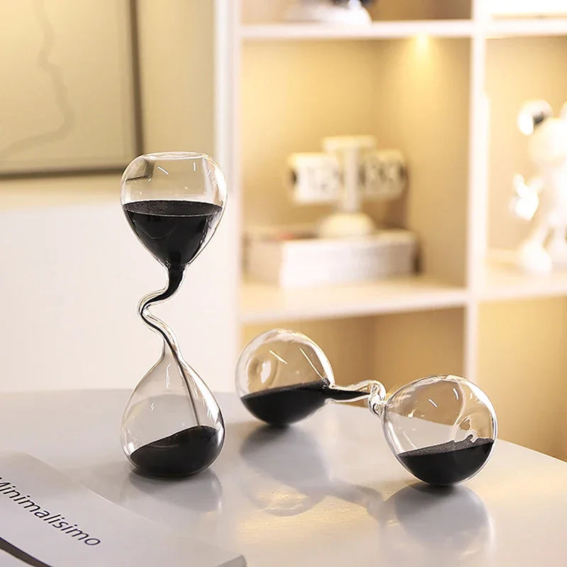 Curve Design Black Hourglass Modern Style Home Decor Accessories