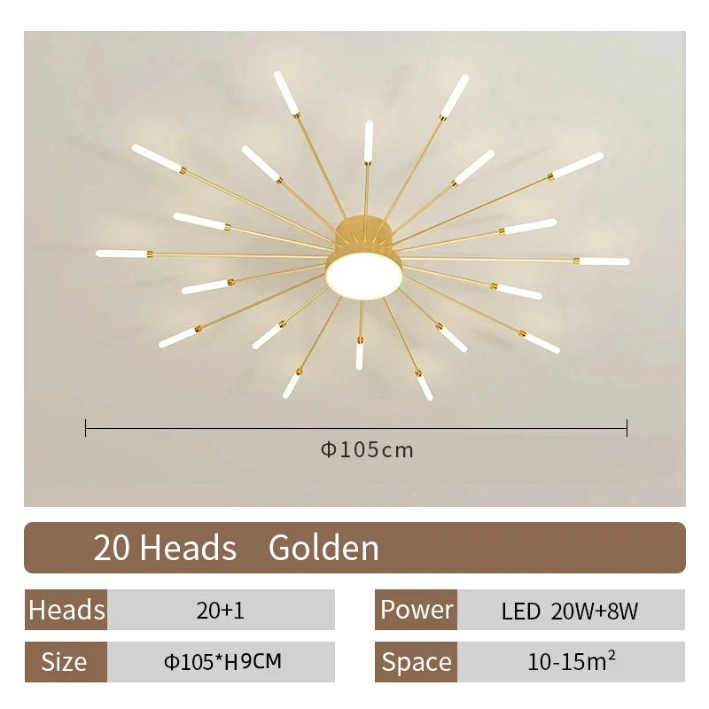 LED Ceiling Lamp Modern Living Room Light Home Decor