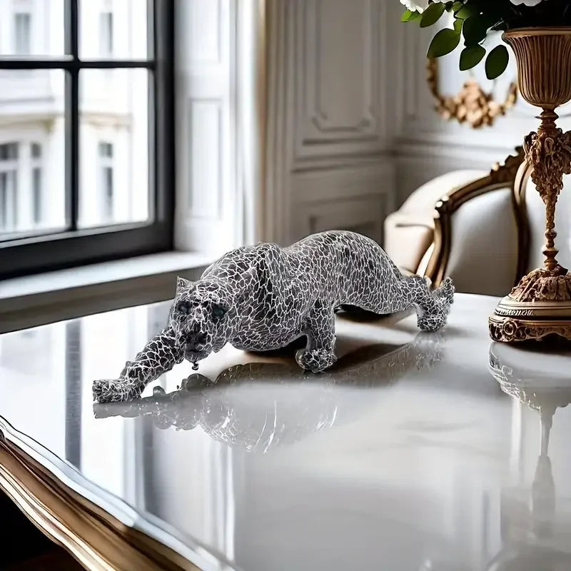 Resin Cheetah Fiugrine Modern Creative Leopard Decorative
