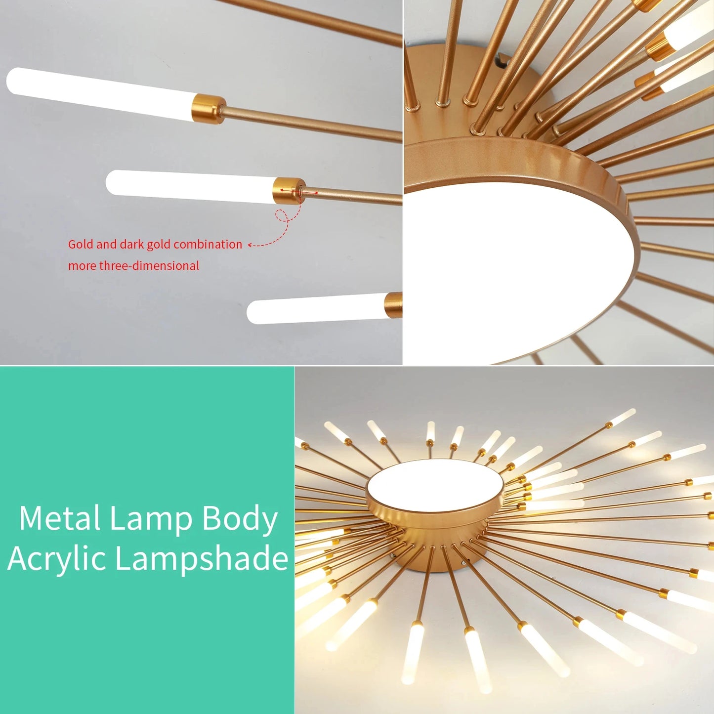 LED Ceiling Lamp Modern Living Room Light Home Decor