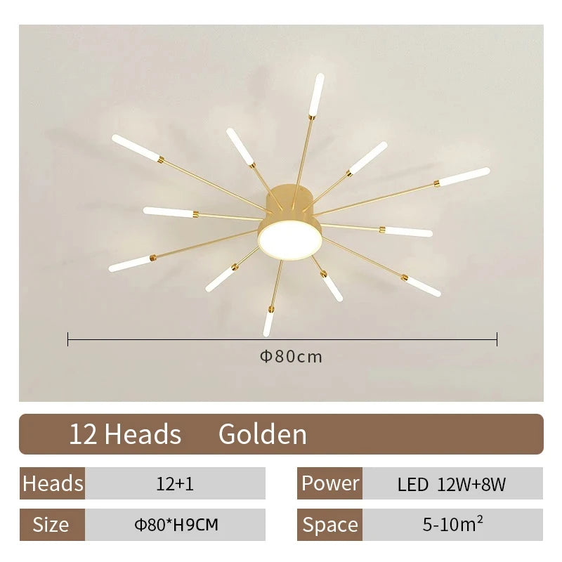 LED Ceiling Lamp Modern Living Room Light Home Decor