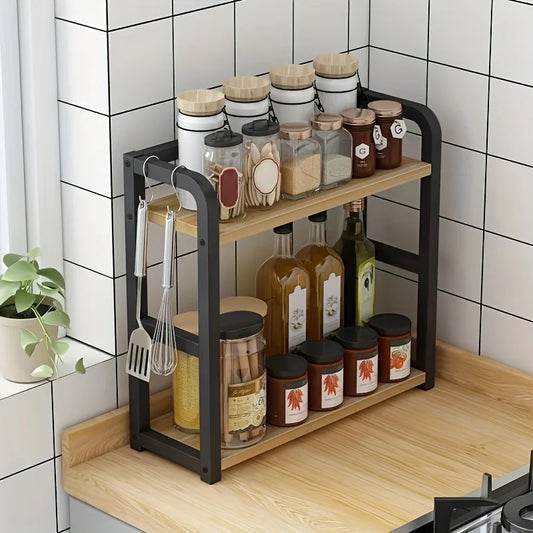 Metal Countertop Shelf - Space Saving Organizer for Coffee, Mugs & Condiments